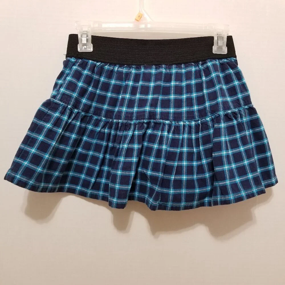 Justice skort 10 plaid metallic schoolgirl mini academia cotton checks